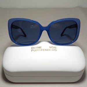 Diane von Furstenberg RAYNA DVF679S Blue New Women's Sunglasses